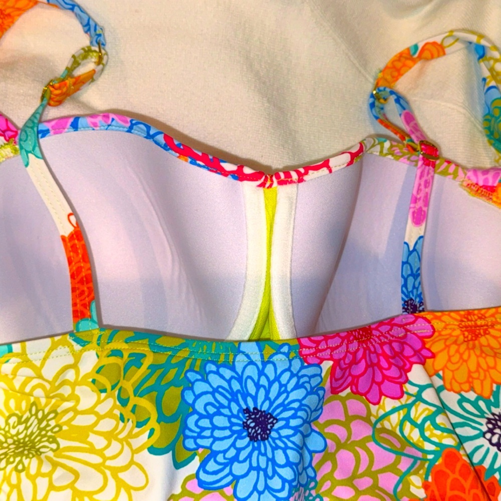 BLEU Rod Beattie SWIMSUIT, SHIRRED Slimming Tummy Control Bright Colorful $129 - Picture 15 of 15